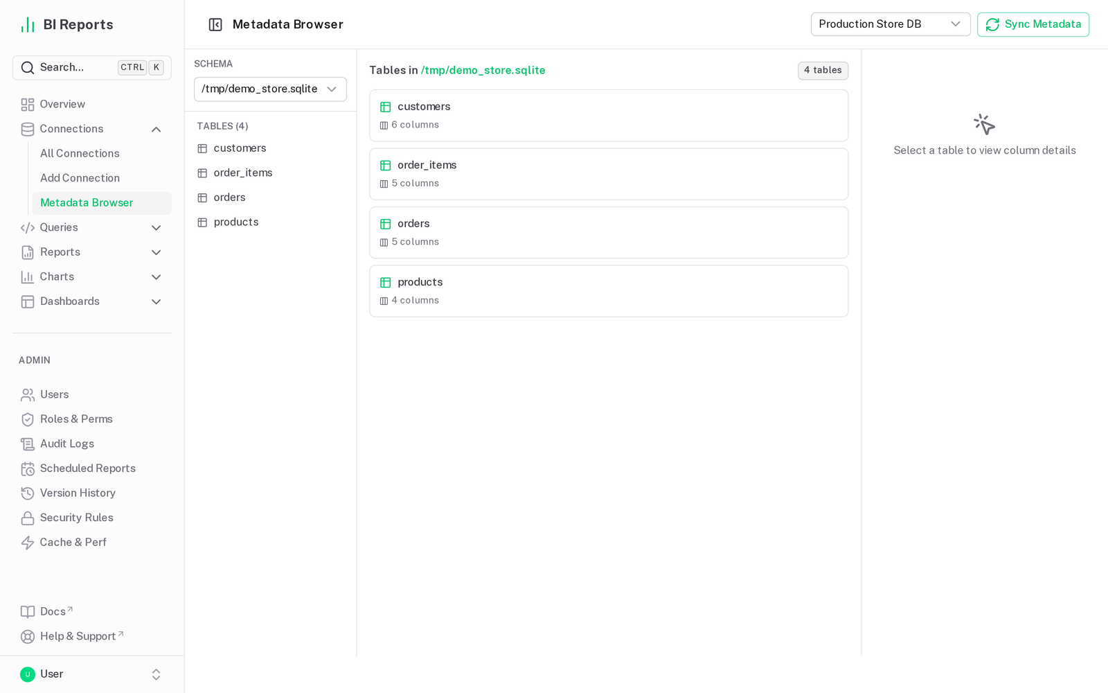 Metadata Browser screenshot