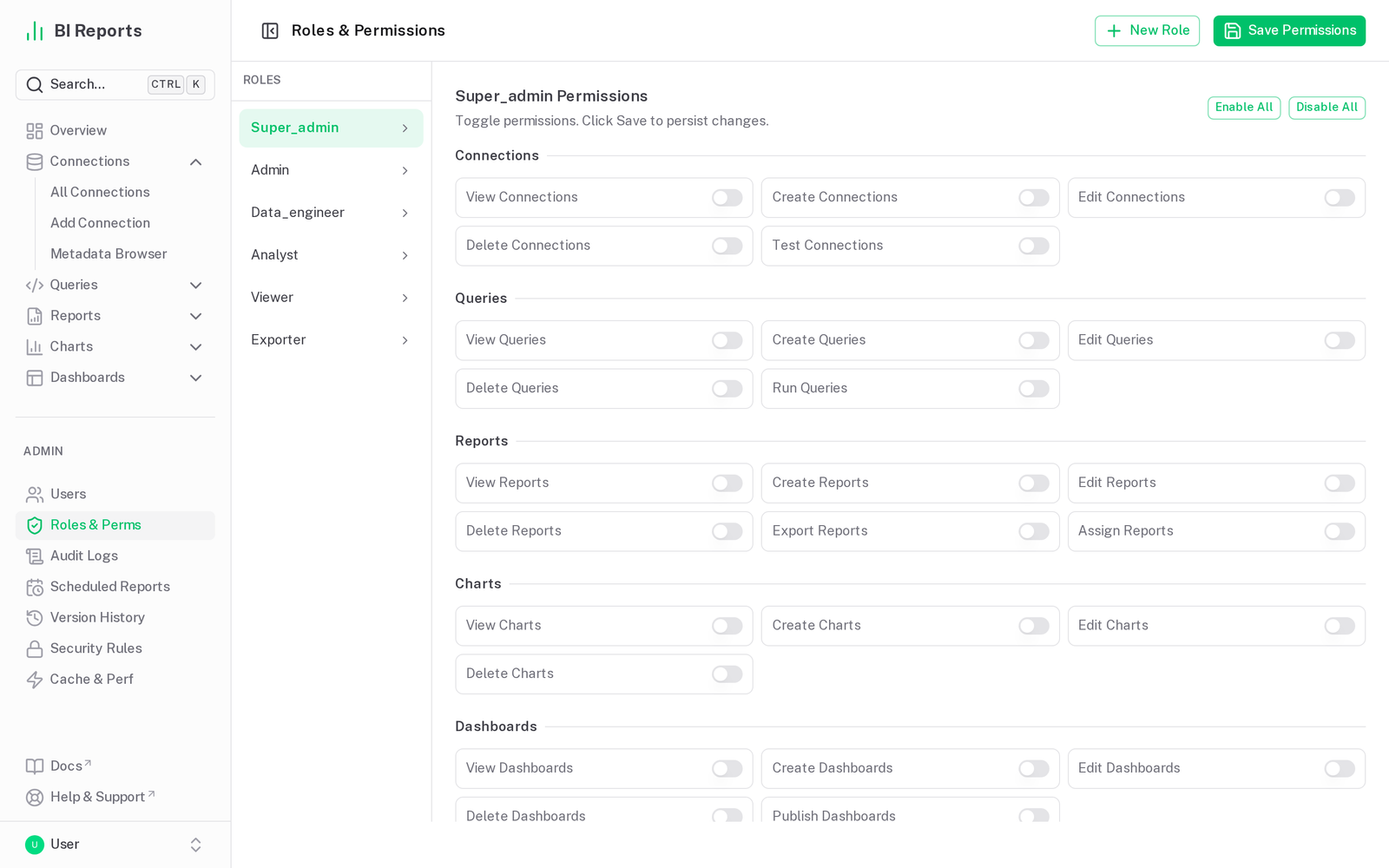 Roles & Permissions screenshot