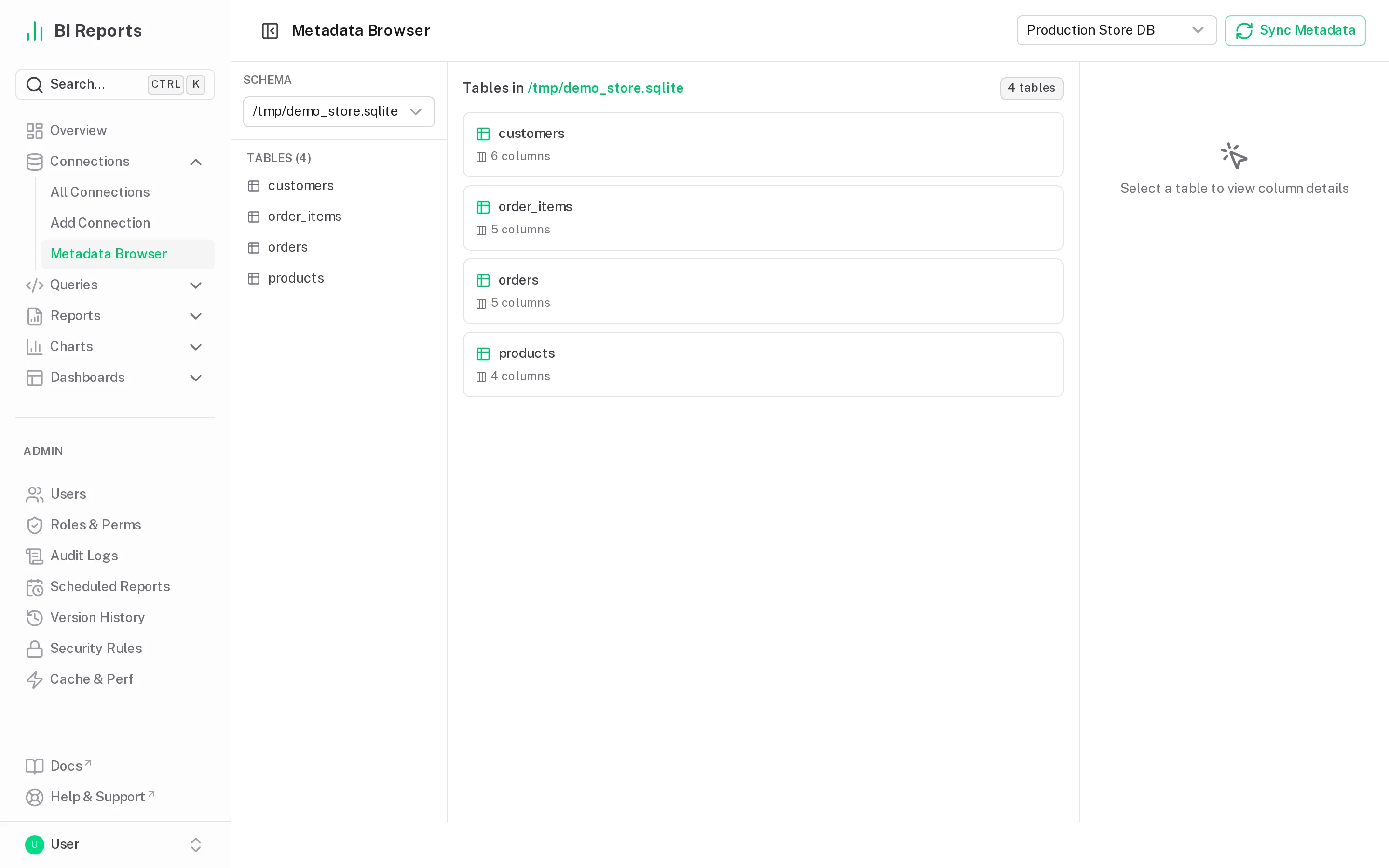 Metadata Browser screenshot
